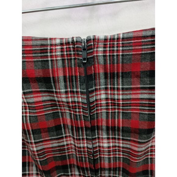Vintage Y2K No Boundaries Womens Mini Skirt Size 17 Red Plaid Pleated Grunge - Picture 6 of 7